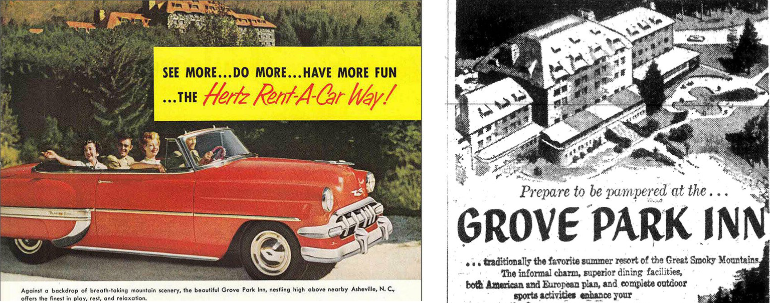 Grove- Park Inn 1950s and 1960s ads