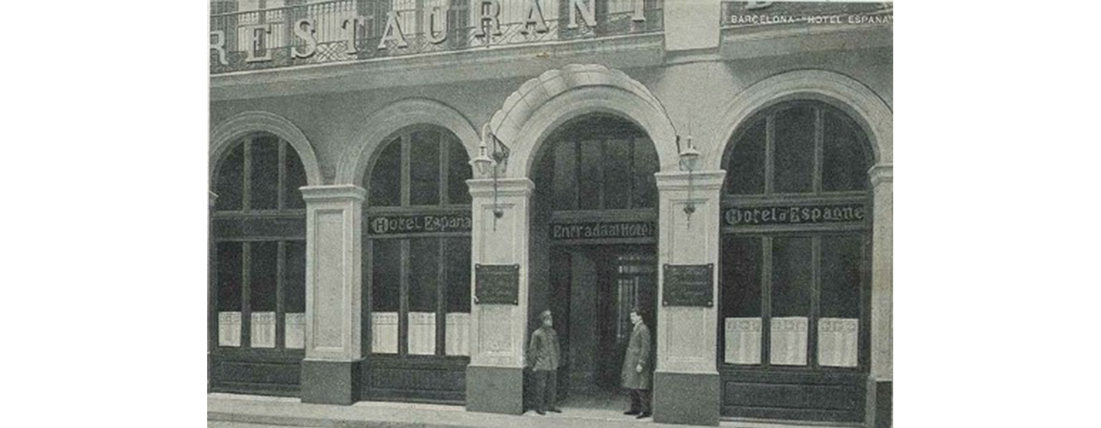 Historic photograph of Hotel España circa 1905