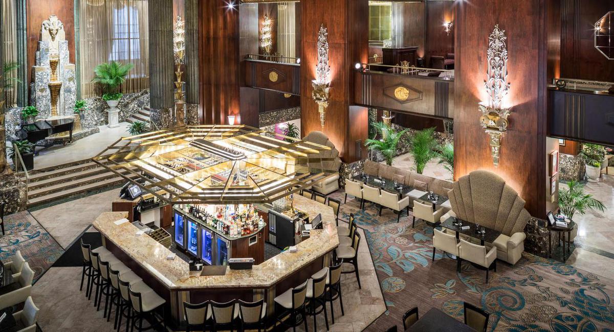 Image of hotel Lobby and Bar, Hilton Cincinnati Netherland Plaza, 1931, Member of Historic Hotels of America, in Cincinnati, Ohio, Overview