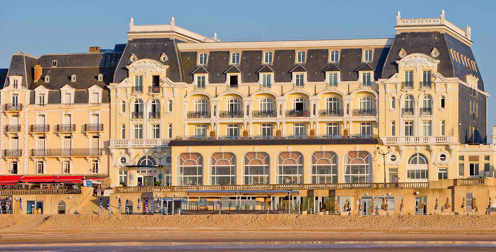 Image of Hotel Exterior Le Grand Hôtel Cabourg - MGallery by Sofitel, 1907, Member of Historic Hotels Worldwide, in Cabourg, France, Overview Video