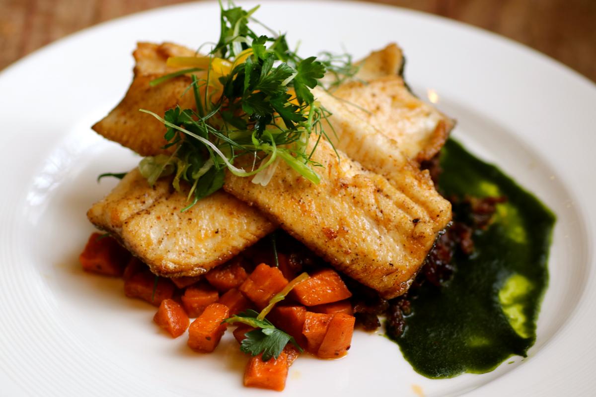 Image of Local Trout from The Silver Dollar Bar & Grill at The Wort Hotel, a member of Historic Hotels of America since 2002, located in Jackson Hole, Wyoming
