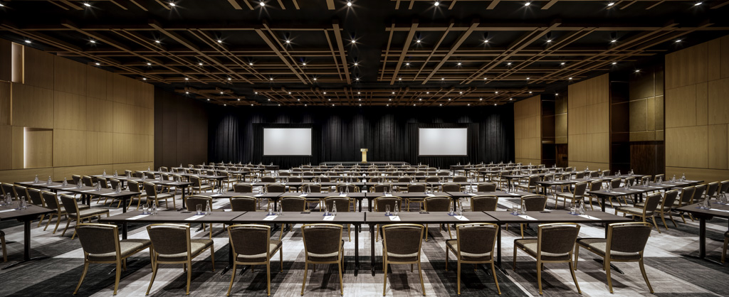 Image of Ballroom with Conference Seating at Fairmont Century Plaza, in Los Angeles, California, opened in 1961 and a member of Historic Hotels of America since 2022.