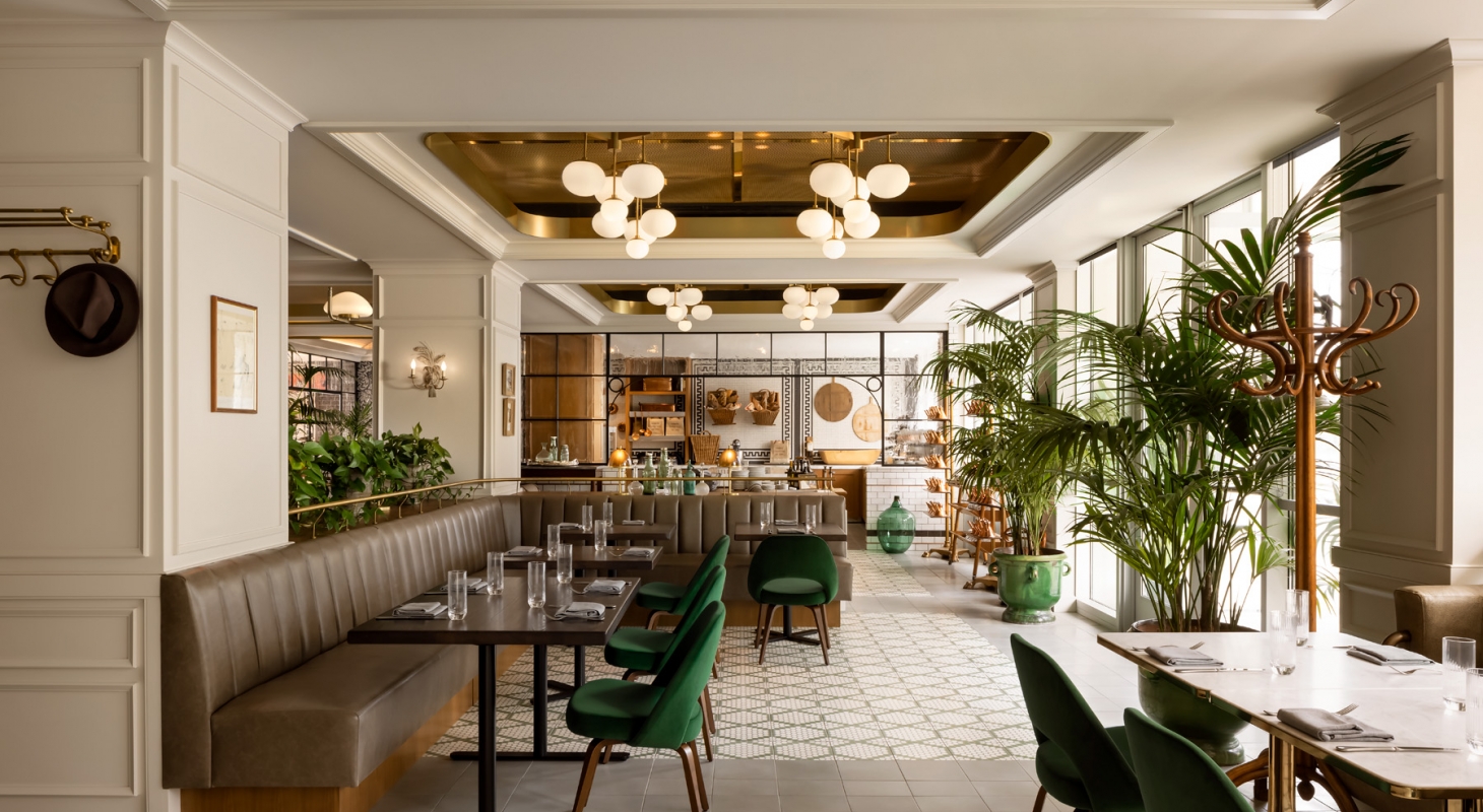 Image of Lumiere Brasserie at Fairmont Century Plaza, in Los Angeles, California, opened in 1961 and a member of Historic Hotels of America since 2022.