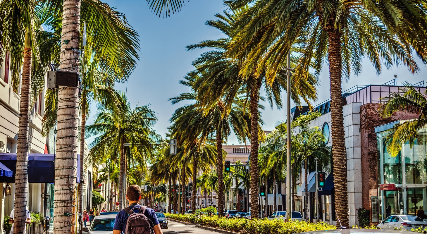 Image of Rodeo Drive at the Fairmont Century Plaza, at Fairmont Century Plaza, in Los Angeles, California, opened in 1961 and a member of Historic Hotels of America since 2022.
