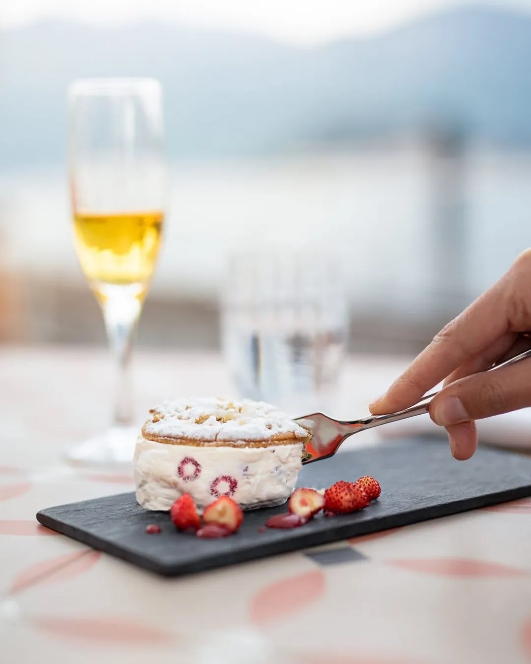 Image of Bomba di Giacomo al lago served at Giacomo al Lago, Grand Hotel Tremezzo, 1910, a member of Historic Hotels Worldwide, Lake Como, Tremezzo, Italy