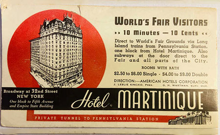 Hotel Martinique Postcard