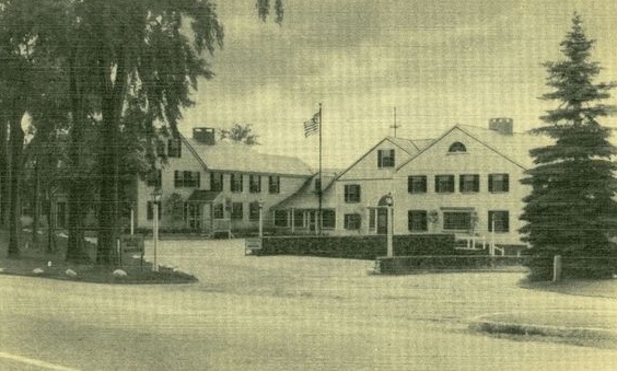Historical Image of Exterior, Publick House Historic Inn, 1771, Member of Historic Hotels of America, in Sturbridge, Massachusetts.