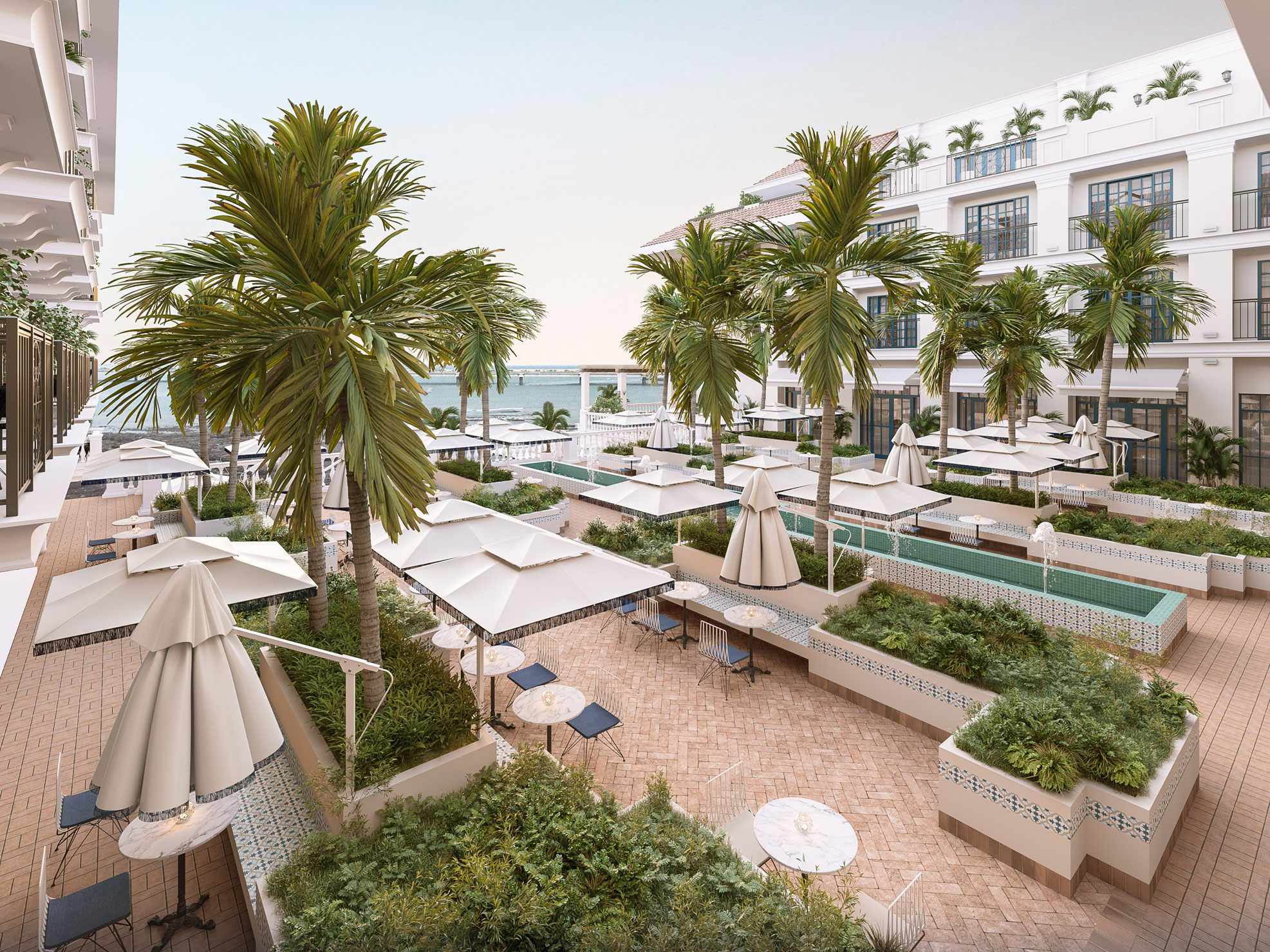 Image of Hotel courtyard at Sofitel Legend Casco Viejo – Panama City, 1917, a member of Historic Hotels Worldwide, Panama City, Panama