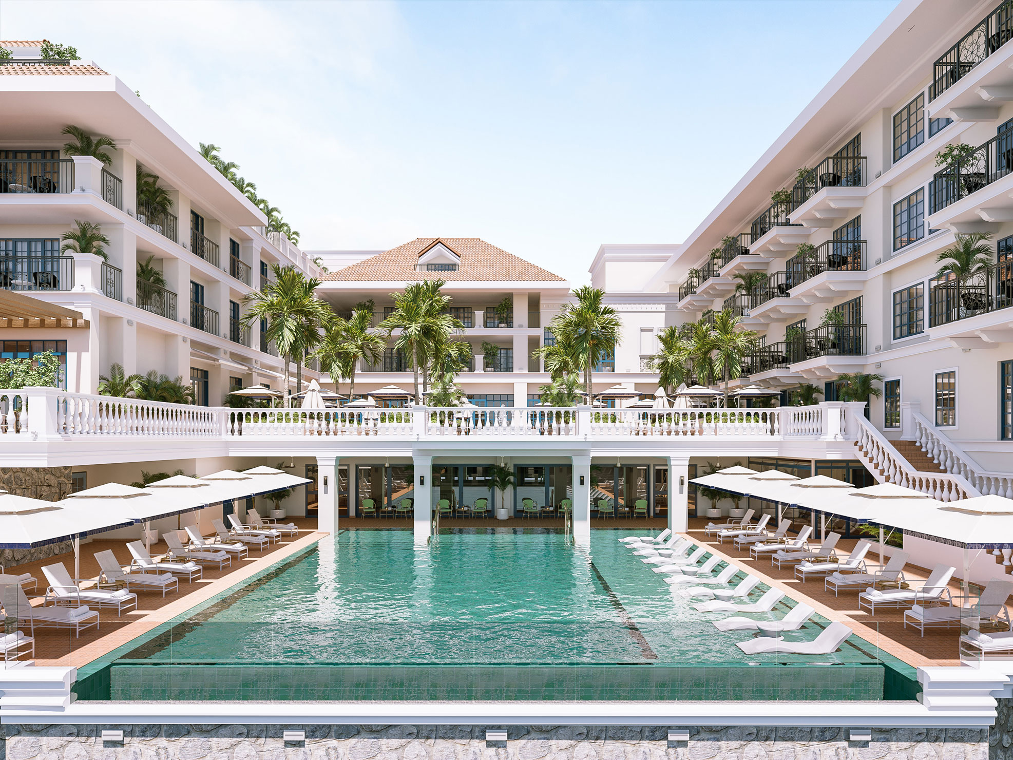 Image of Hotel Exterior and Pool at Sofitel Legend Casco Viejo – Panama City, 1917, a member of Historic Hotels Worldwide, Panama City, Panama
