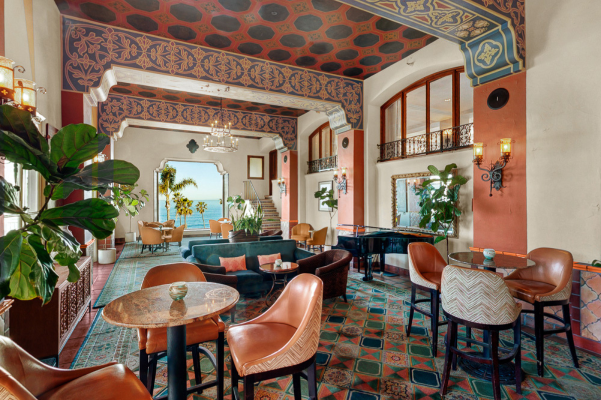 Image of La Sala Dining Area at La Valencia Hotel, 1926, Member of Historic Hotels of America, in La Jolla, California.