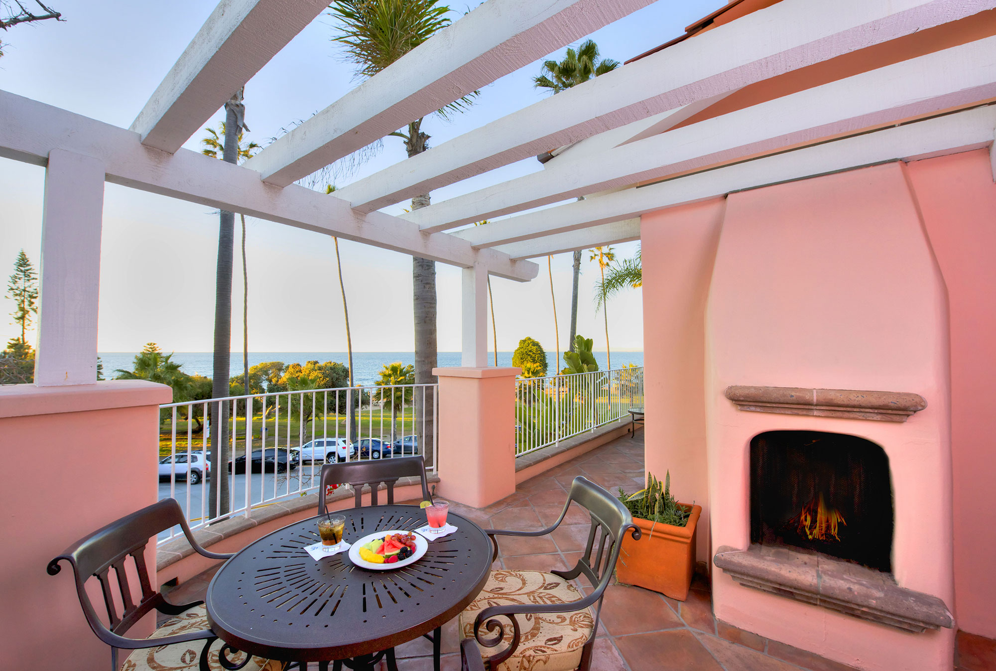 Image of La Valencia Suite Patio, La Valencia Hotel, 1926, Member of Historic Hotels of America, in La Jolla, California.