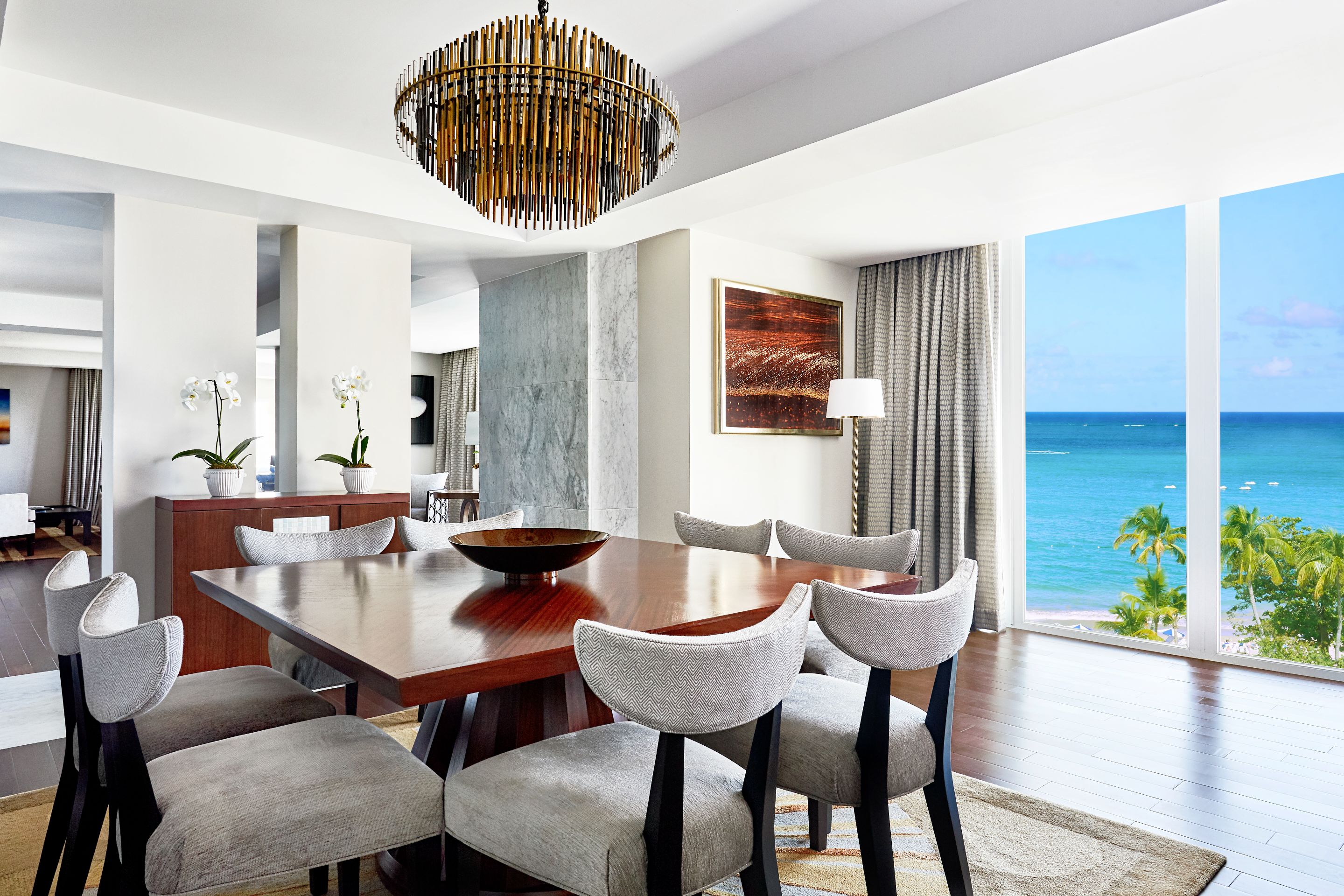 Image of Suite Dining Room at Fairmont El San Juan Hotel, a member of Historic Hotels of America since 2022, located in San Juan, Puerto Rico