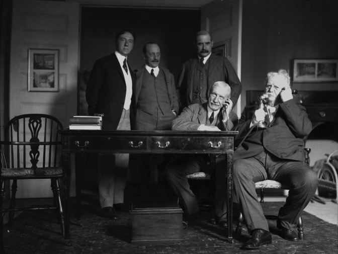 First transcontinental phone call with Theodore Newton Vail, then-president of AT&T
