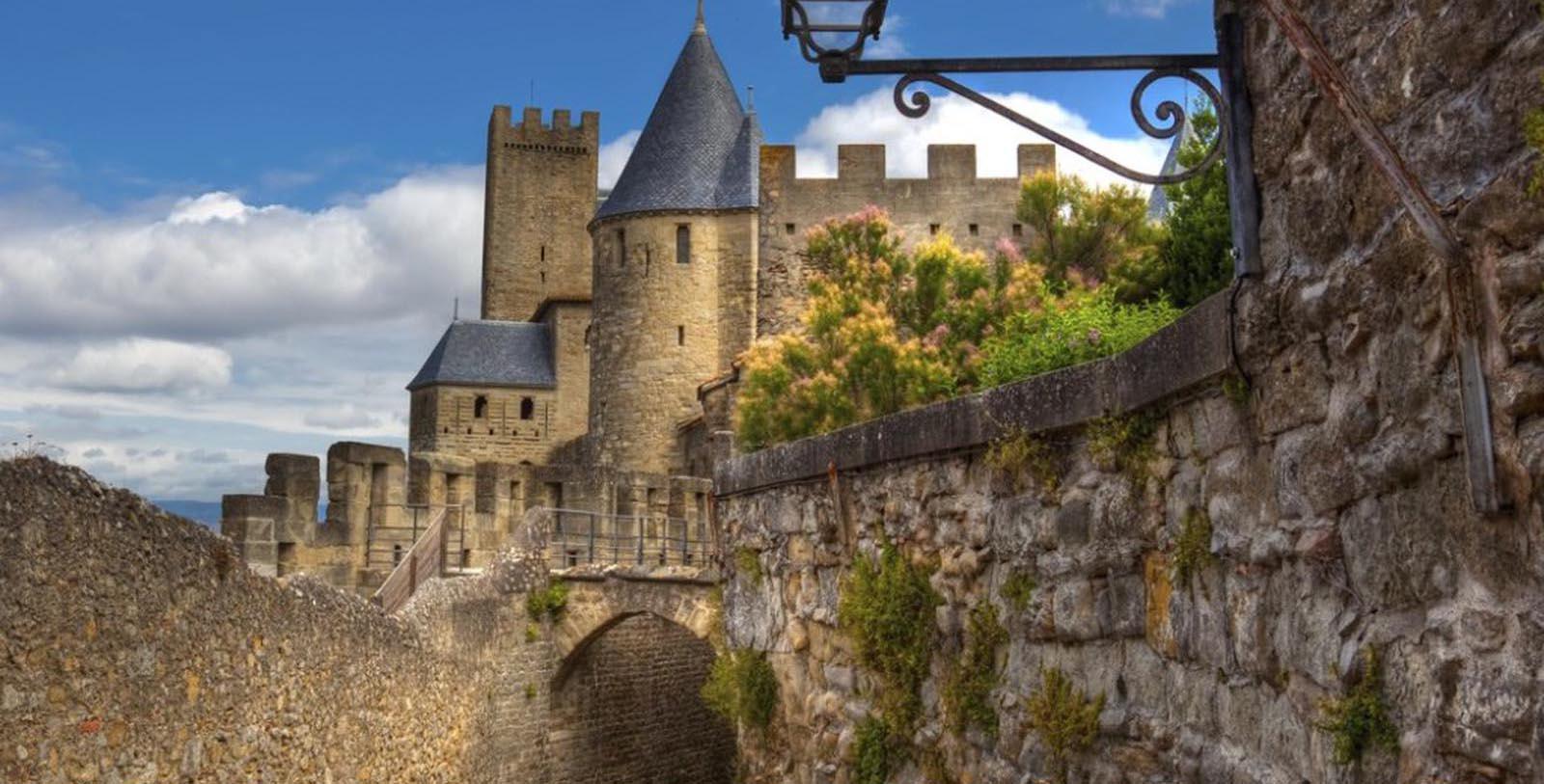 Image of Hotel Exterior Hôtel de la Cité Carcassonne - MGallery by Sofitel, 1909, Member of Historic Hotels Worldwide, in Carcassonne, France, Overview Video