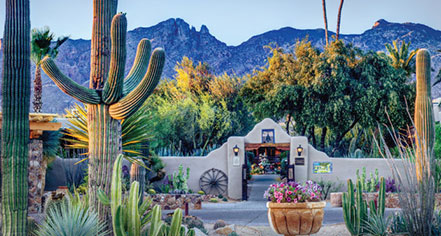 Image of Hotel Entrance Hacienda Del Sol Guest Ranch Resort, 1929, Member of Historic Hotels of America, in Tuscan, Arizona, Overview Video