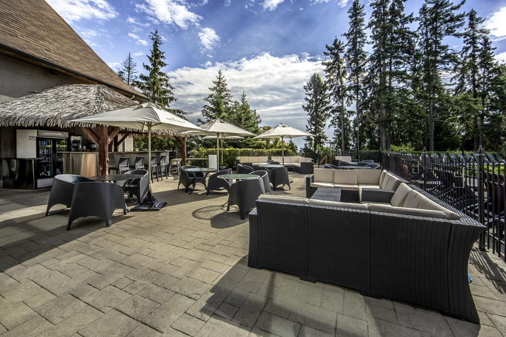 Image of The terrace at Fairmont Le Manoir Richelieu, 1899, a member of Historic Hotels Worldwide since 2018, Charlevoix, Quebec, Canada