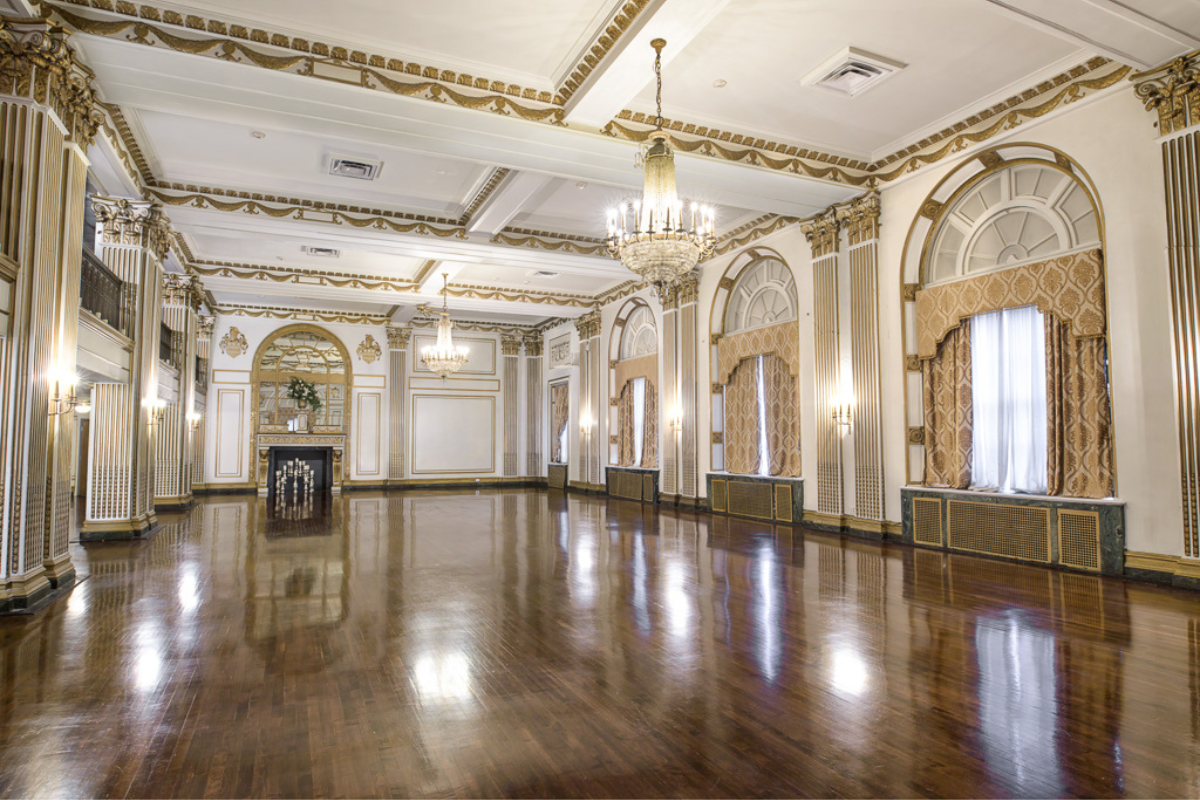 Image of the Grand Ballroom of the George Washington Hotel in Washington, Pennsylvania, is a member of Historic Hotels of America since 2023.